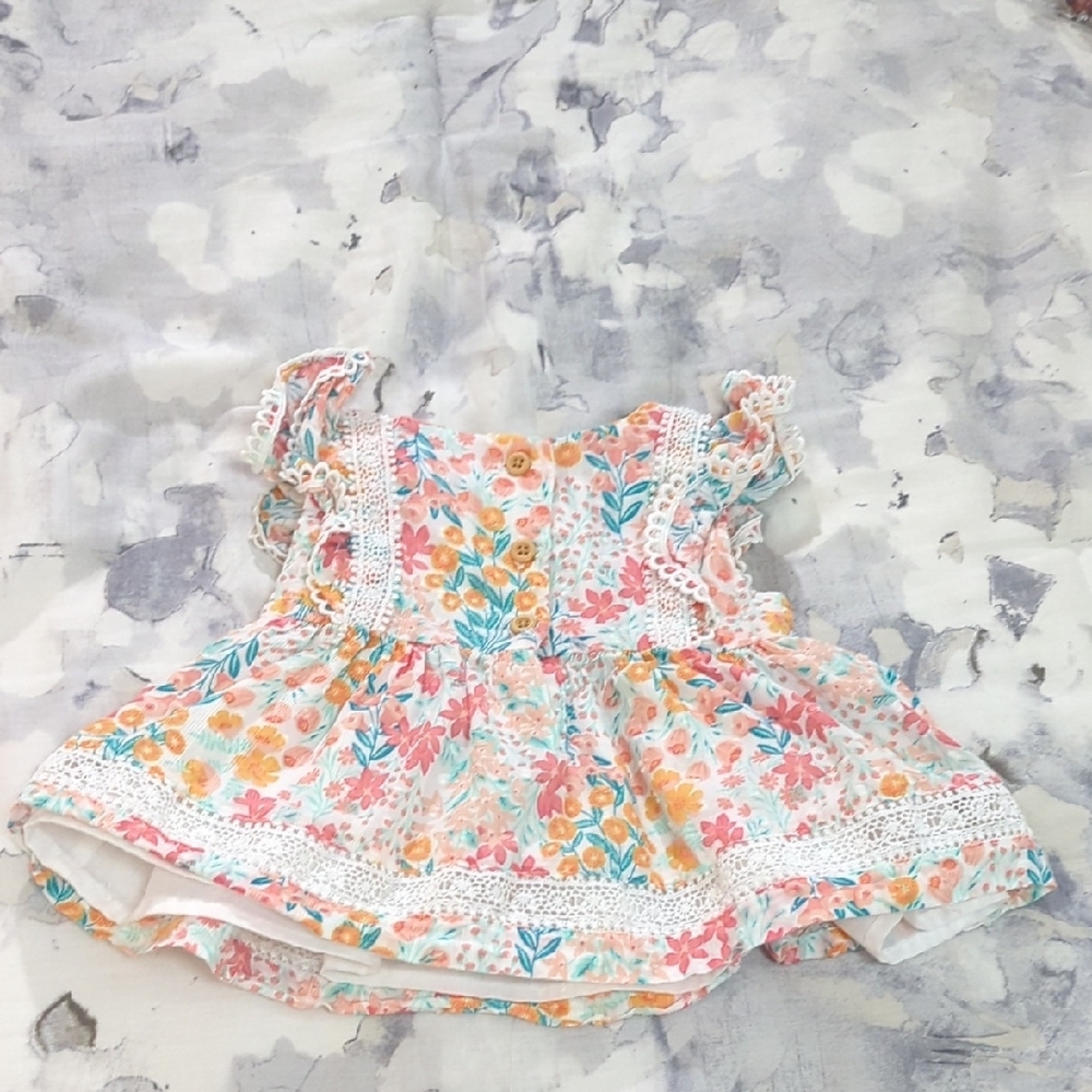 Size 3-6M Baby Girls Tommy Bahama Multicolor Baby Dress - Picture 7 of 11